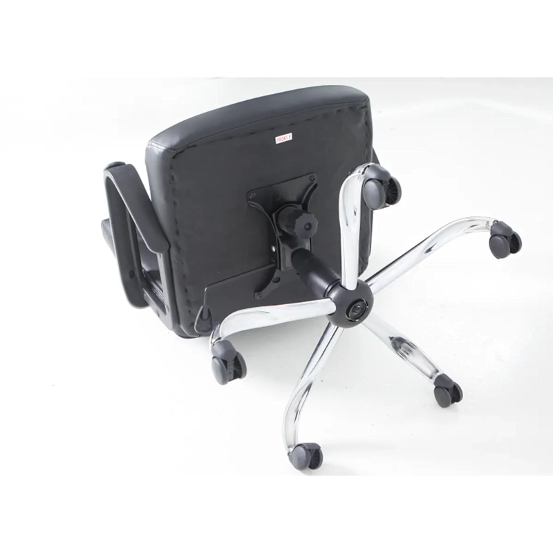 SILLA EJECUTIVA HAMILTON RESPALDO ALTO BASE METALICA ECOCUERO NEGRO OFICINA GERENCIAL - 5