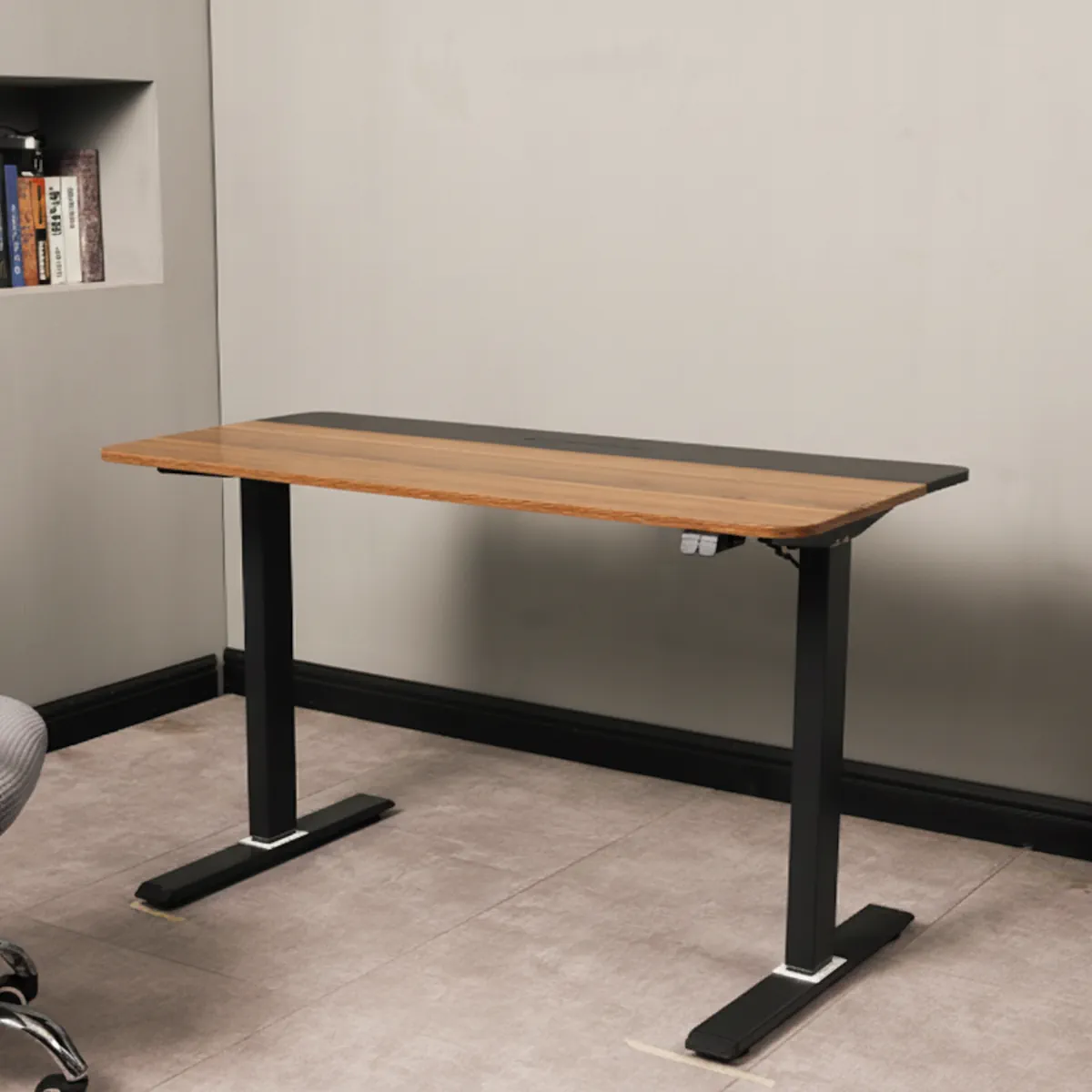 ESCRITORIO ELECTRICO HARMONY FLOW 120 DE ALTURA REGULABLE 72/120CM NOGAL NEGRO - 1