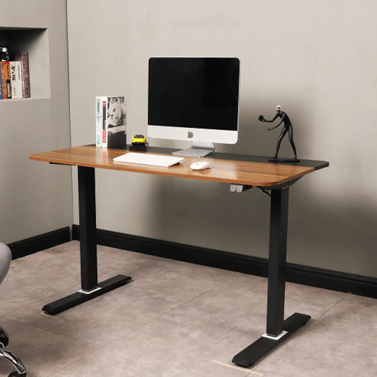 ESCRITORIO ELECTRICO HARMONY FLOW 120 DE ALTURA REGULABLE 72/120CM NOGAL NEGRO - 3