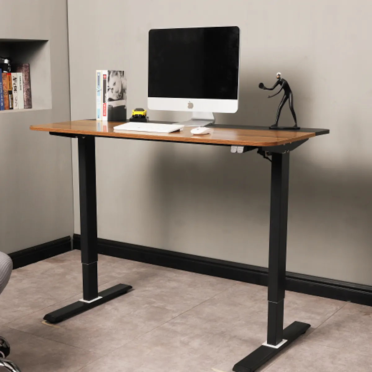 ESCRITORIO ELECTRICO HARMONY FLOW 120 DE ALTURA REGULABLE 72/120CM NOGAL NEGRO - 4
