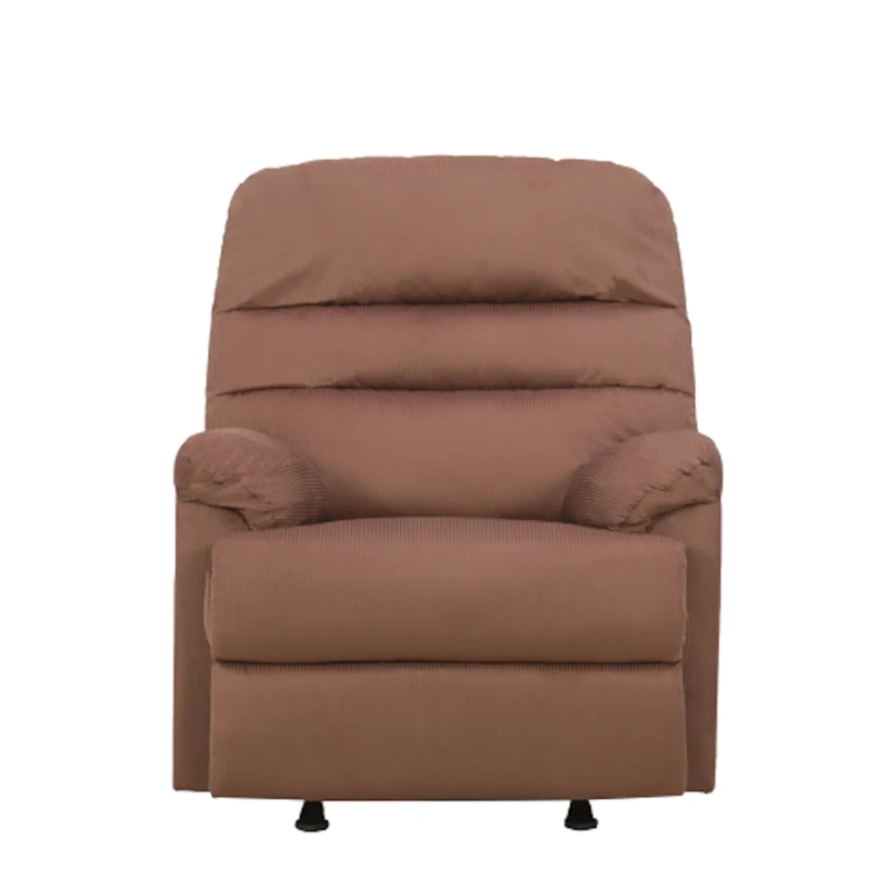 BERGERE RECLINABLE BUZZATI COMPACTO MICROFIBRA TEXTURIZADA COLOR MOCA SILLON DE DESCANSO - 2