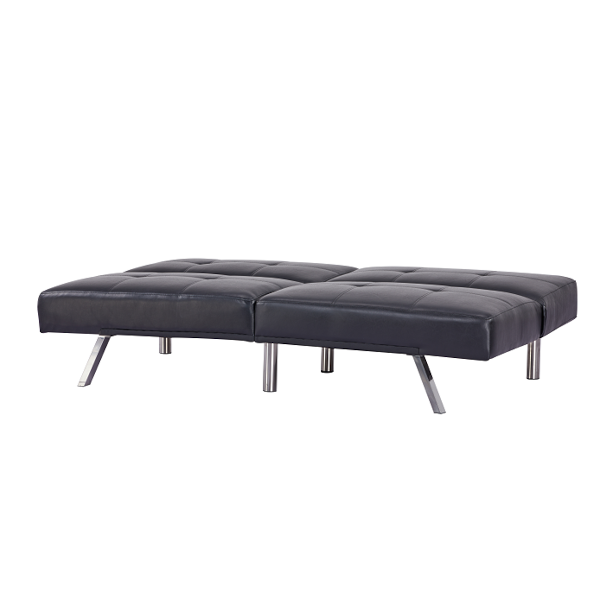 FUTON OSAKA SOFA CAMA ECOCUERO NEGRO 6 PATAS METALICAS DISENO MODERNO - 7