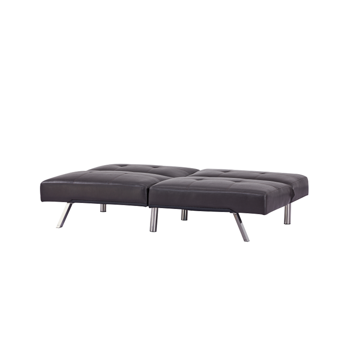 FUTON OSAKA SOFA CAMA ECOCUERO CAFE OSCURO 6 PATAS METALICAS DISEÑO MODERNO - 6