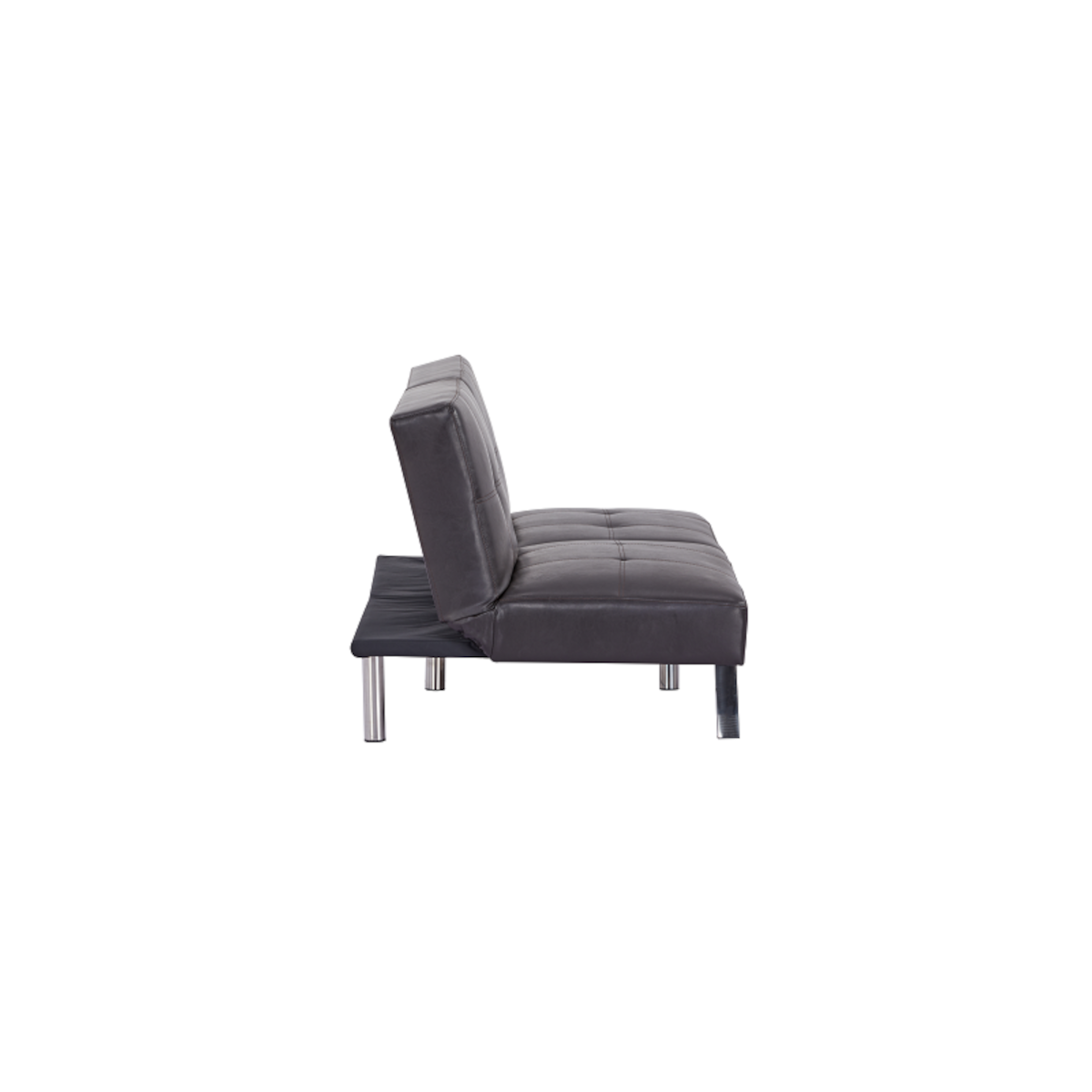 FUTON OSAKA SOFA CAMA ECOCUERO CAFE OSCURO 6 PATAS METALICAS DISEÑO MODERNO - 7