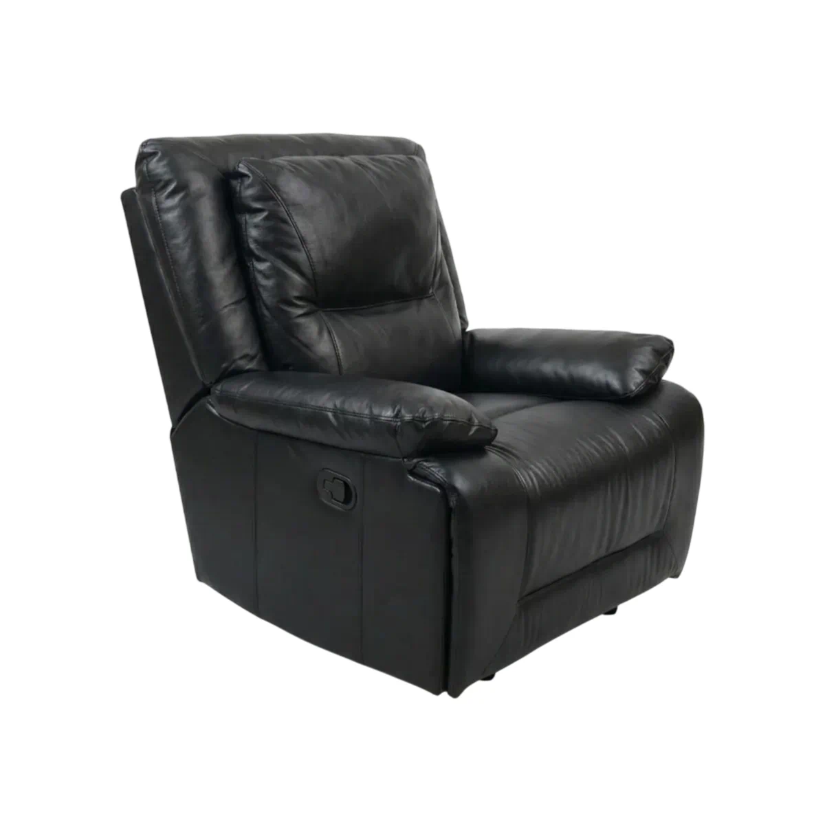 BERGERE RECLINABLE BECKETT CON FUNCION MECEDORA ECOCUERO NEGRO SILLON DE DESCANSO - 1