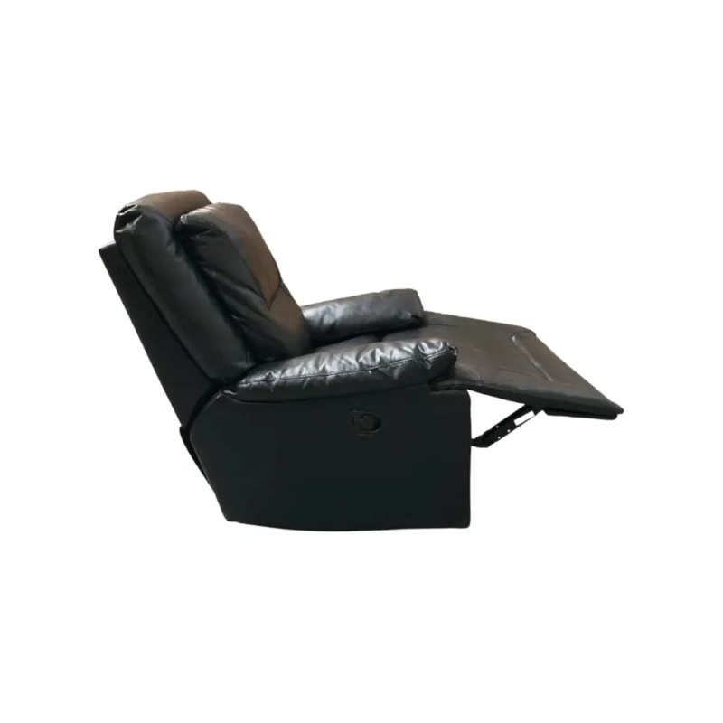 BERGERE RECLINABLE BECKETT CON FUNCION MECEDORA ECOCUERO NEGRO SILLON DE DESCANSO - 4