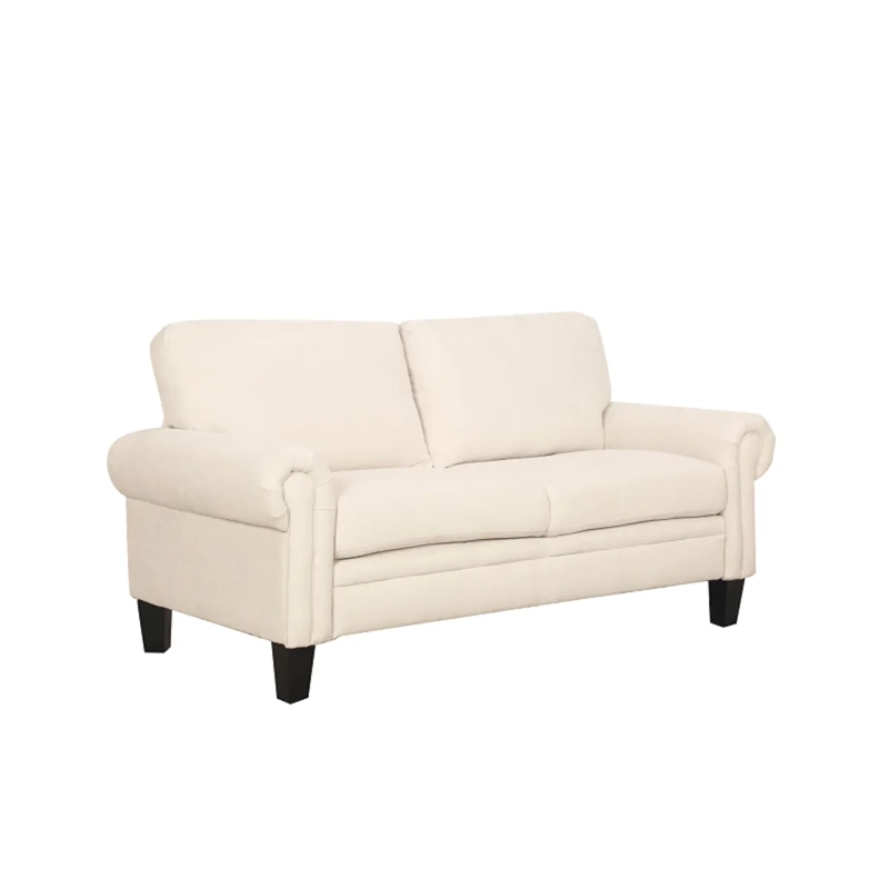 SOFA CALLISBURG 2 CUERPOS CHENILLE BLANCO - 1
