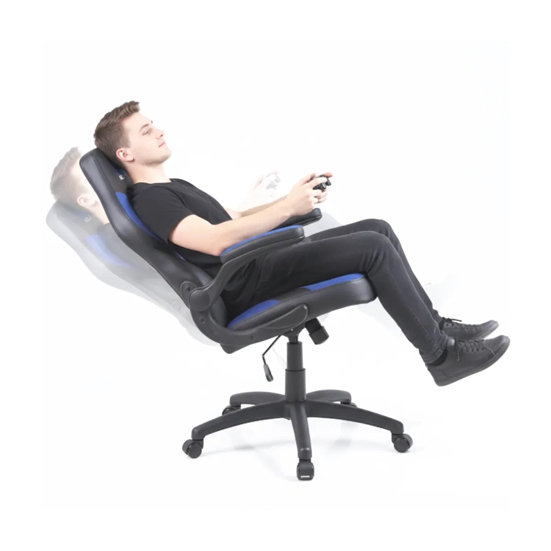 SILLA EJECUTIVA OXFORD AZUL APOYABRAZOS ROTATIVOS ERGONOMICA Y CON FUNCION MECEDORA - 3