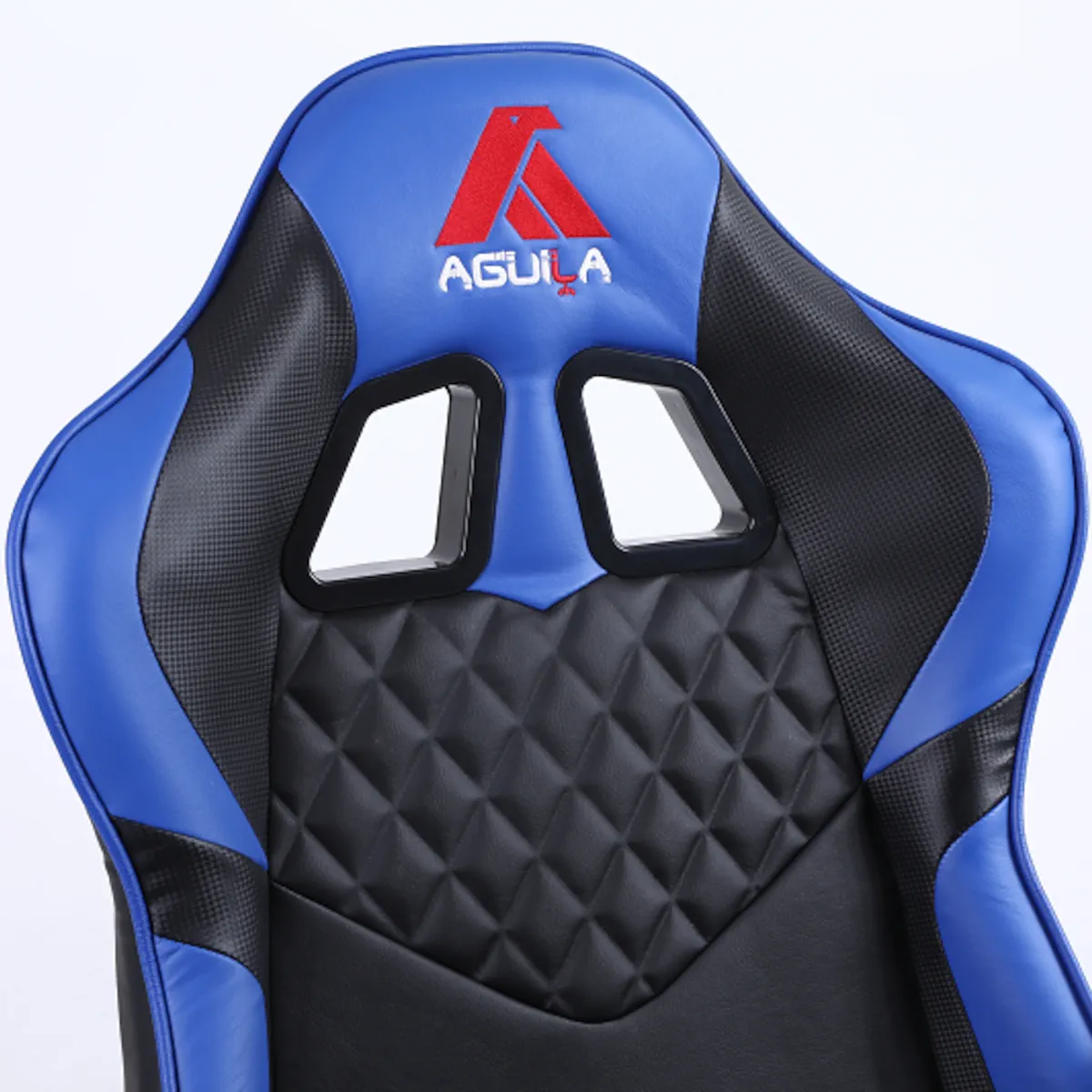 SILLA EJECUTIVA PRESTON AZUL ECOCUERO ERGONOMICA Y FUNCION MECEDORA - 5