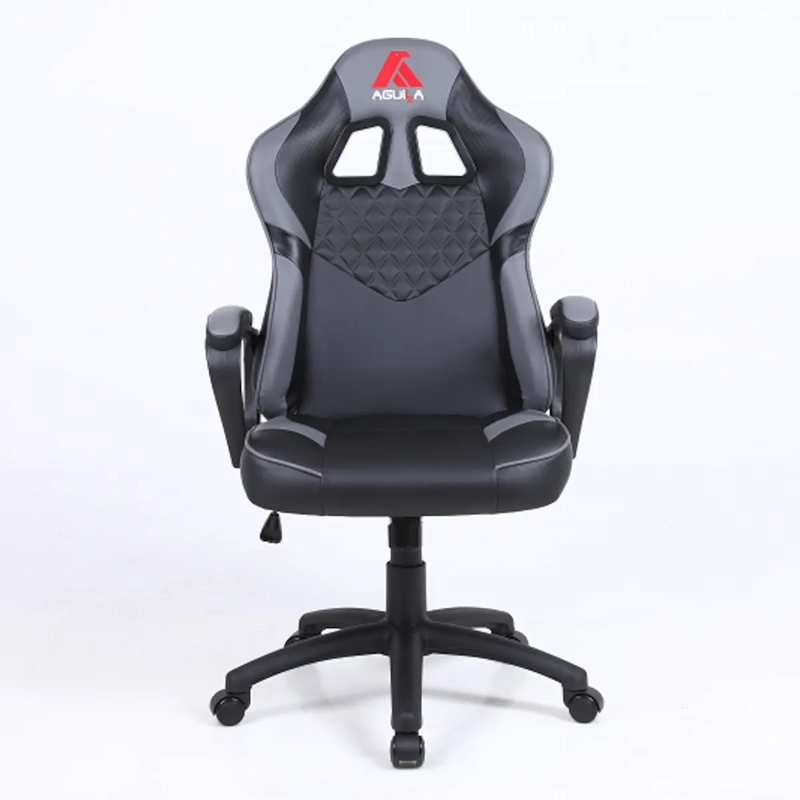 SILLA EJECUTIVA PRESTON GRIS ECOCUERO ERGONOMICA Y FUNCION MECEDORA - 2