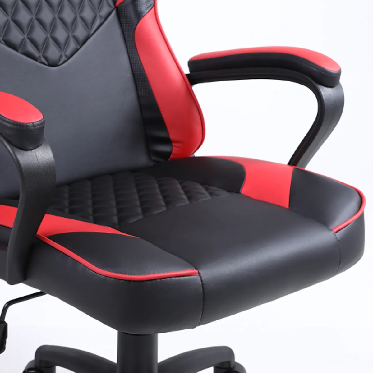 SILLA EJECUTIVA PRESTON ROJA ECOCUERO ERGONOMICA Y FUNCION MECEDORA - 5