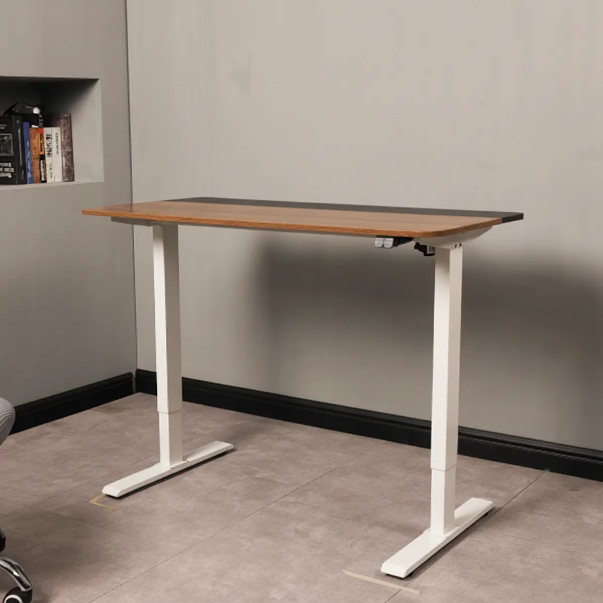 ESCRITORIO ELECTRICO HARMONY FLOW 120CM DE ALTURA REGULABLE 72/120CM NOGAL BLANCO - 2