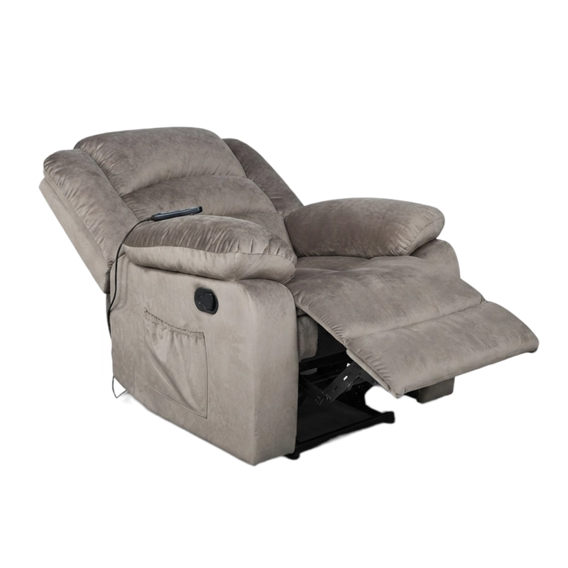 BERGERE MASAJEADOR RECLINABLE MUSIL CON CALOR Y 8 PUNTOS CAFE GRISACEO - 4