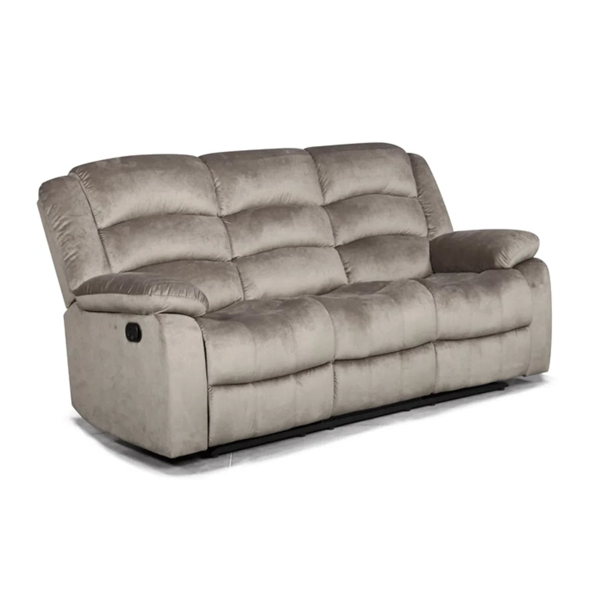 SOFA BERGERE RECLINABLE MUSIL 3 CUERPOS CAFE GRISACEO - 1