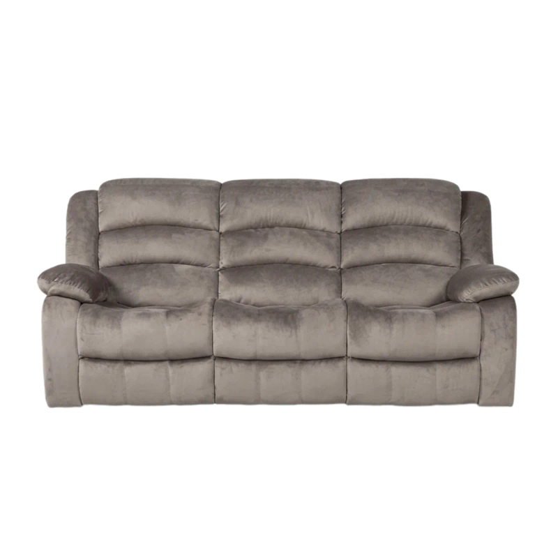 SOFA BERGERE RECLINABLE MUSIL 3 CUERPOS CAFE GRISACEO - 2