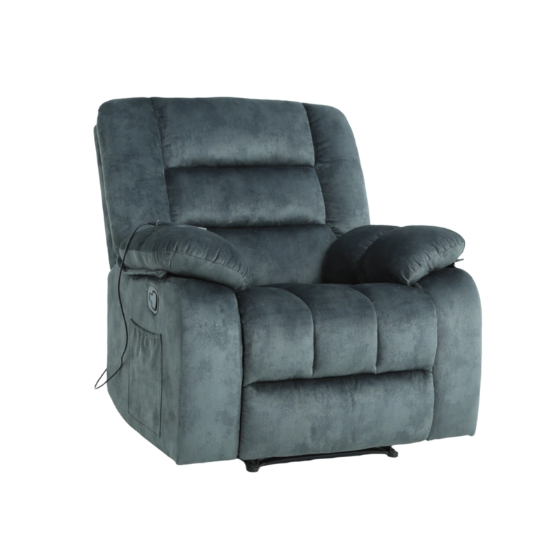 BERGERE MASAJEADOR RECLINABLE HEMINGWAY CON CALOR LUMBAR Gris azulado