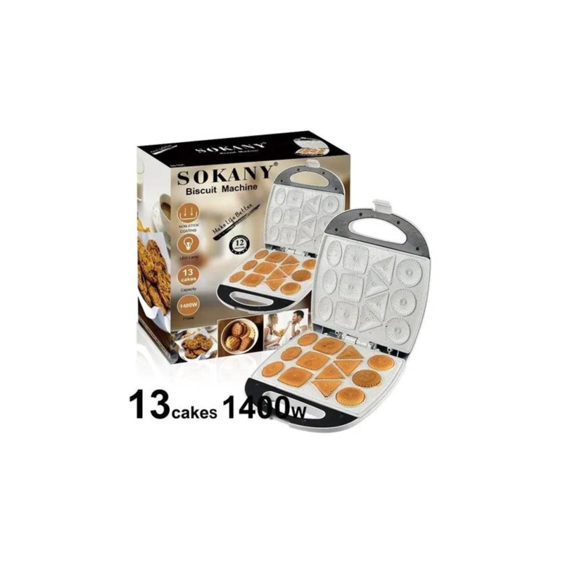 GENÉRICO MÁQUINA GALLETAS POSTRES DULCES ANTI ADHERENTE 1400 W 13 GALLETAS