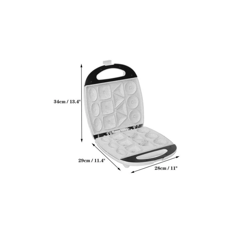 MÁQUINA GALLETAS POSTRES DULCES ANTI ADHERENTE 1400 W 13 GALLETAS - 3