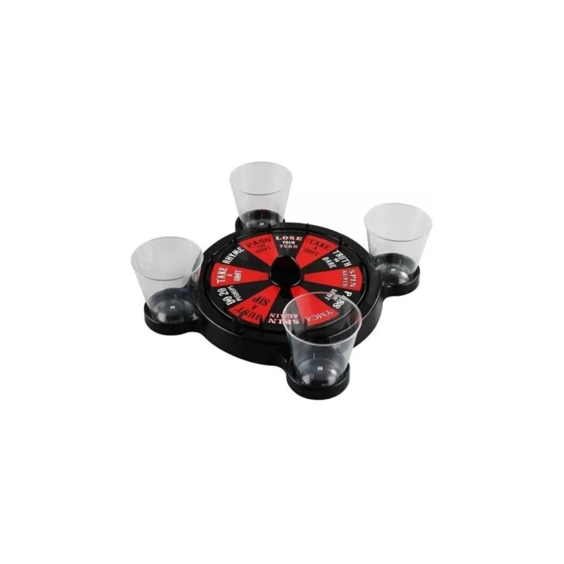 JUEGO DE RULETA CASINO SHOTS 4 VASOS 50CC BAR FIESTA - 3