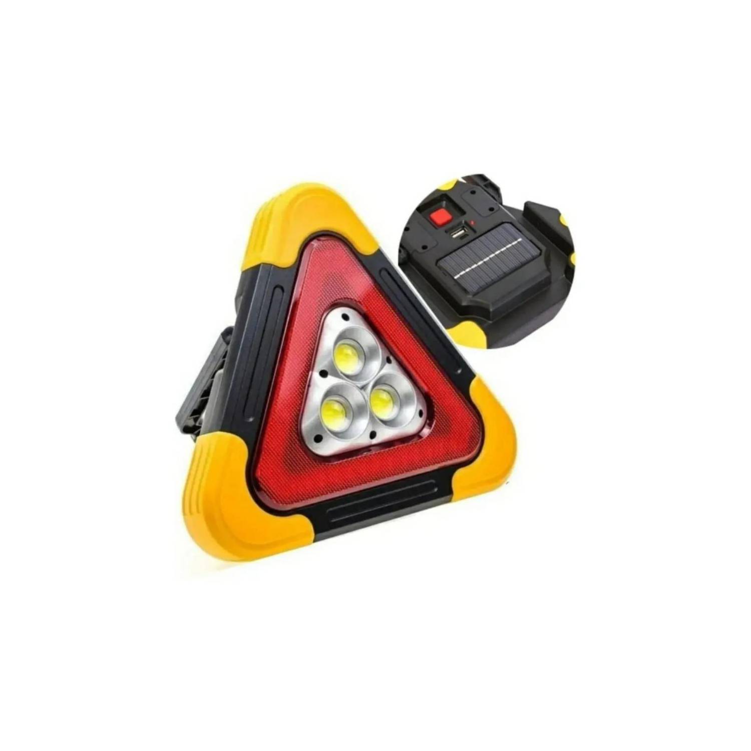 PACK 3 LUZ EMERGENCIA TRIANGULO LED RECARGABLE SOLAR - 2