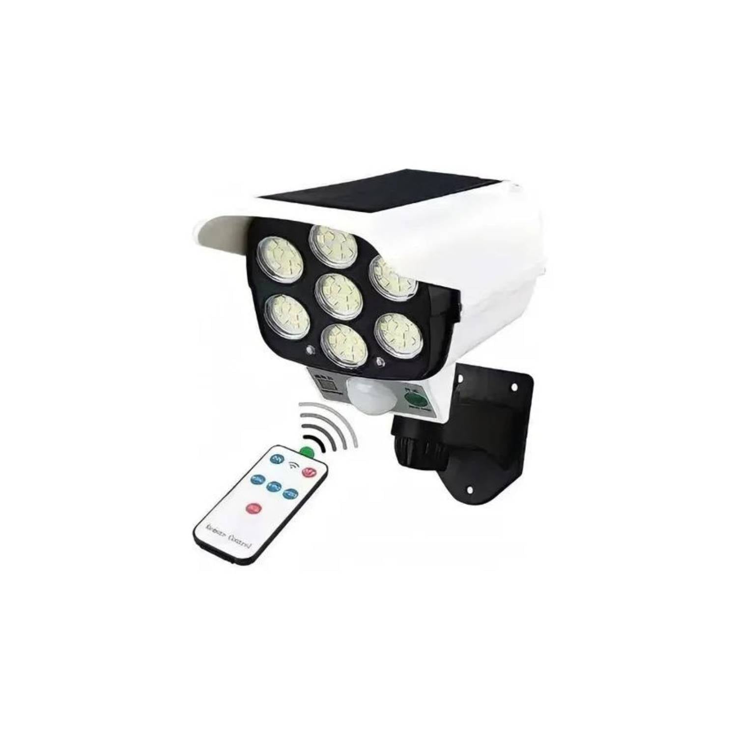 FOCO SOLAR TIPO CAMARA CON SENSOR DE MOVIMIENTO Y CONTROL REMOTO - 1