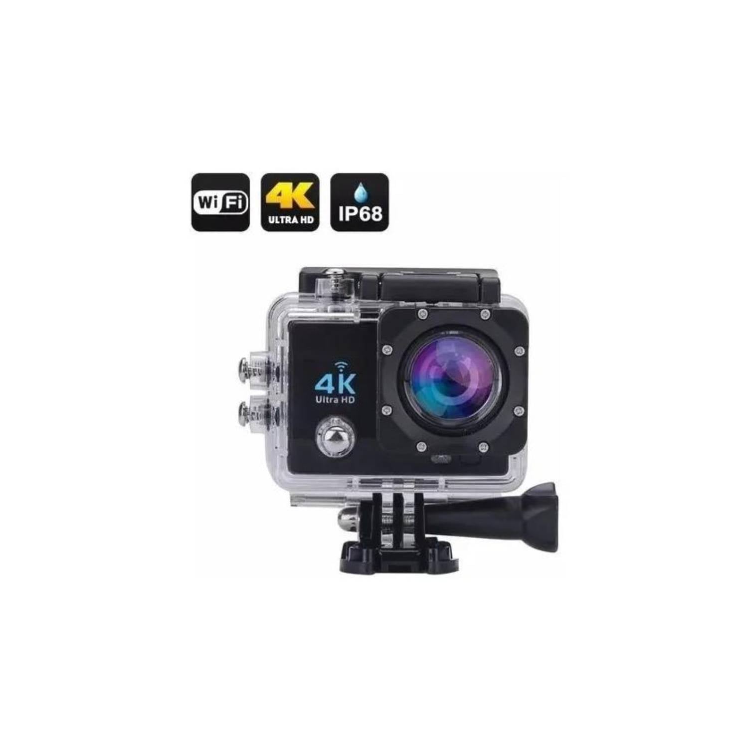 CAMARA DEPORTIVA 4K I WIFI SUMERGIBLE 30MTRS ACCESORIOS - 2