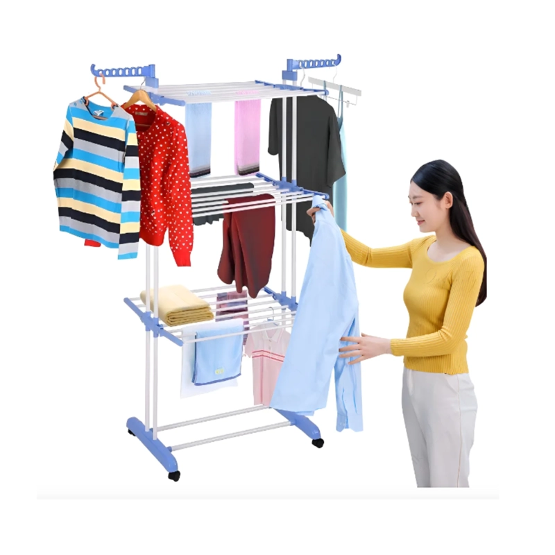 Tendedero Colgador Secador De Ropa Plegable de 3 Niveles con alas - 1