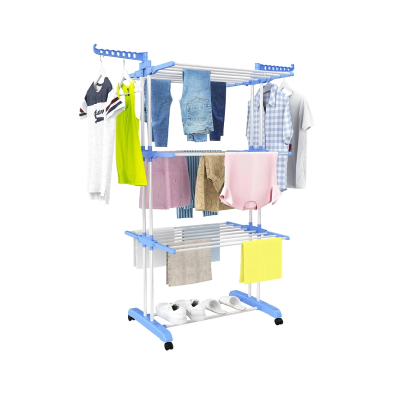 Tendedero Colgador Secador De Ropa Plegable de 3 Niveles con alas - 4