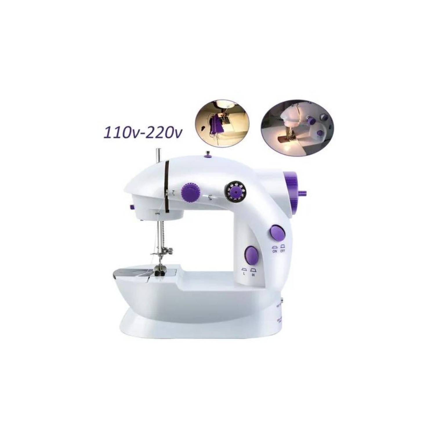 MINI MAQUINA COSER PORTATIL PEDAL ELECTRICA - 4