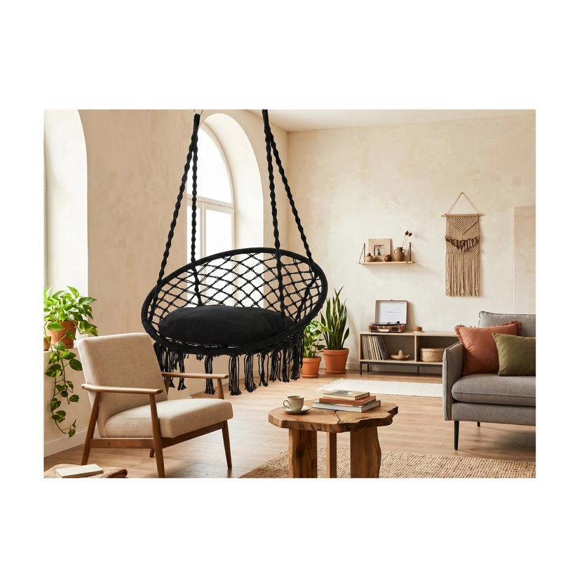 SILLA HAMACA COLGANTE CLICK VENTAS NEGRO COLUMPIO TERRAZA - 2