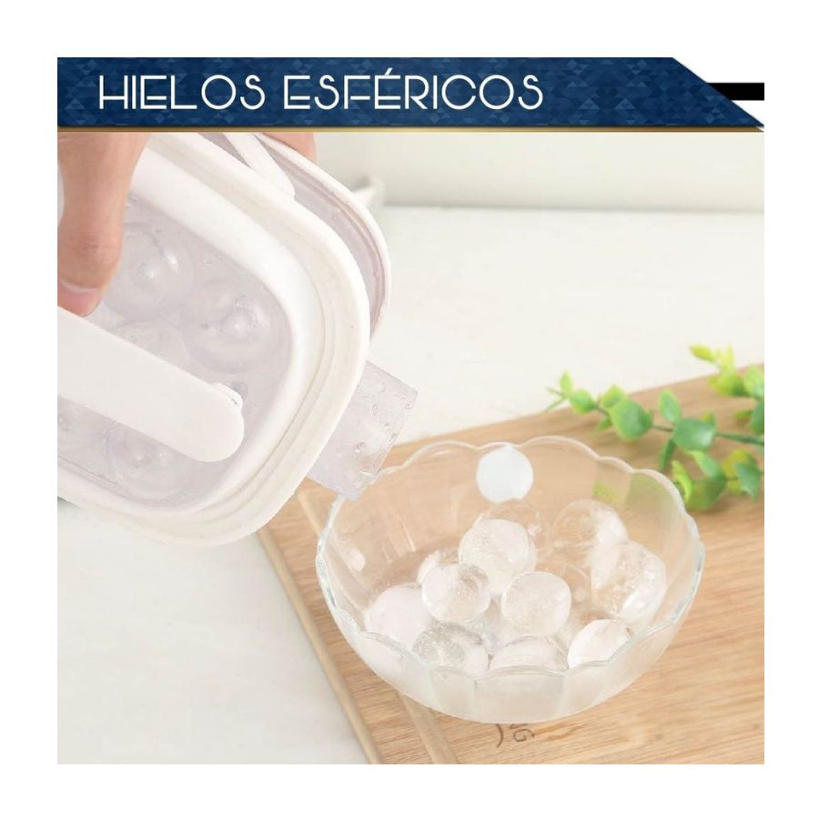 HIELERA MOLDE DE CUBOS DE HIELO BOTELLA PORTÁTIL - 4