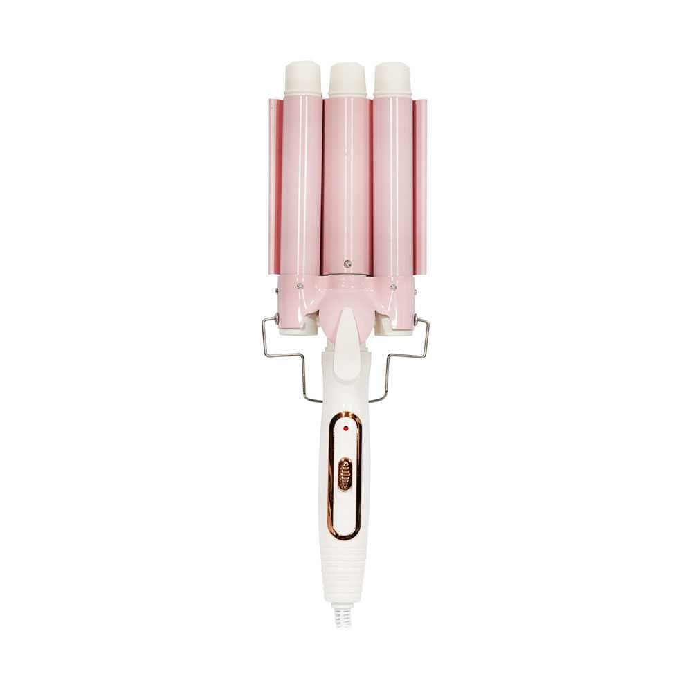 PLANCHA ONDULADOR RIZADOR DE PELO ONDAS SIRENA ROSADO - 1