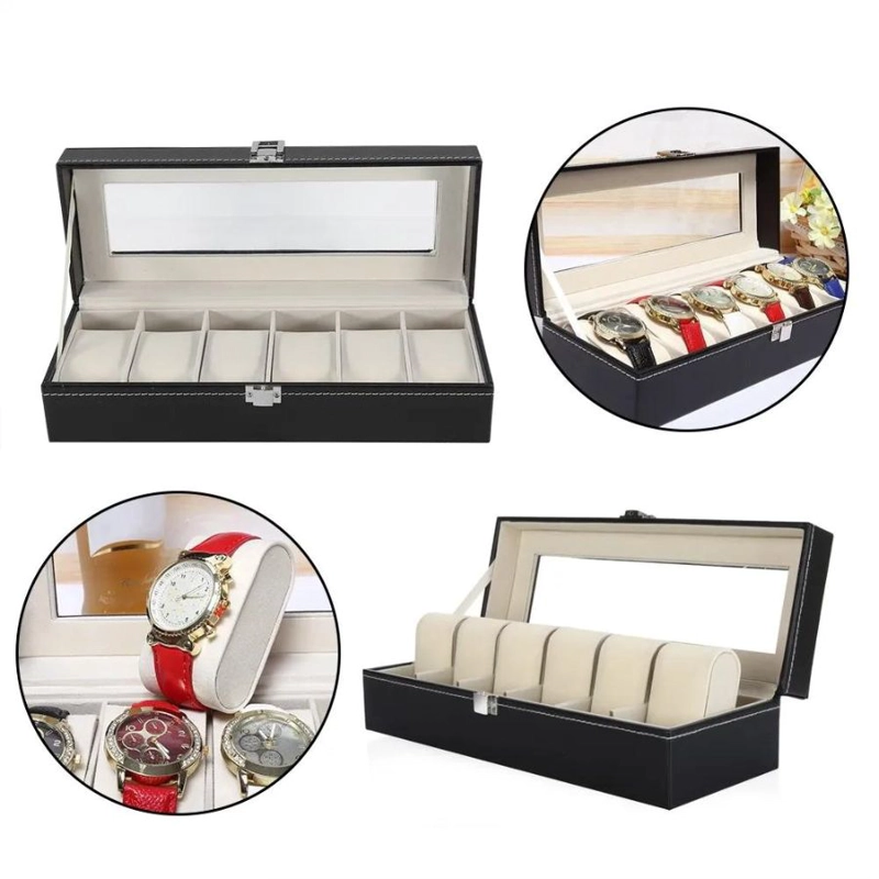 Caja Organizadora Relojes Caja Guardar Reloj Caja 6 Espacios - 2