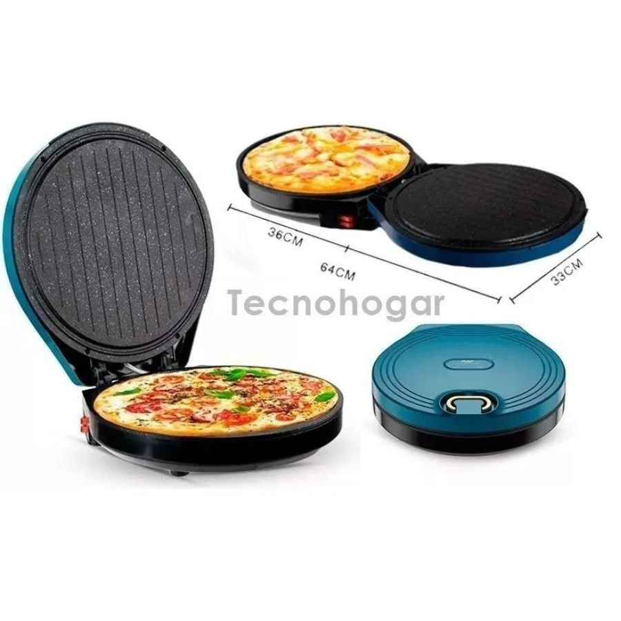 HORNO CLICK VENTAS SARTEN DOBLE ELÉCTRICO MULTIUSO PIZZA PANQUEQUERA PAN - 3