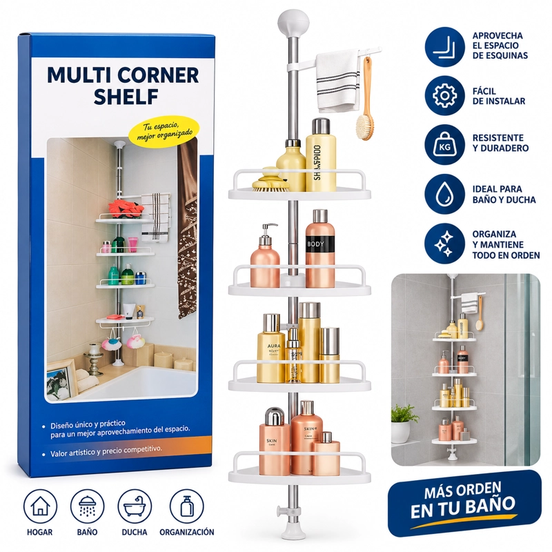 ORGANIZADOR DUCHA BAÑO COCINA ESQUINERO - 3
