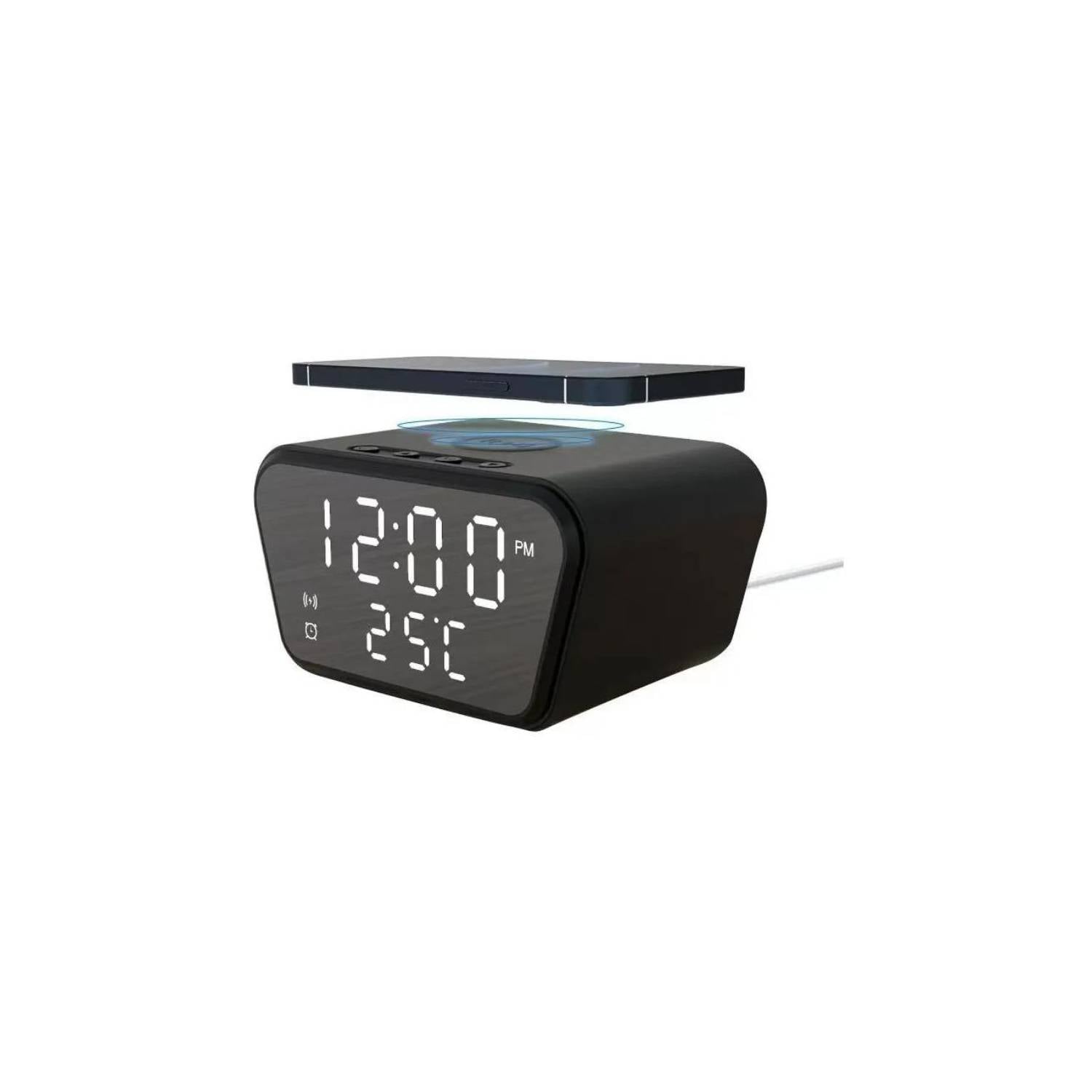 RELOJ DESPERTADOR CLICK VENTAS CON CARGADOR INALÁMBRICO Y TERMÓMETRO - 4