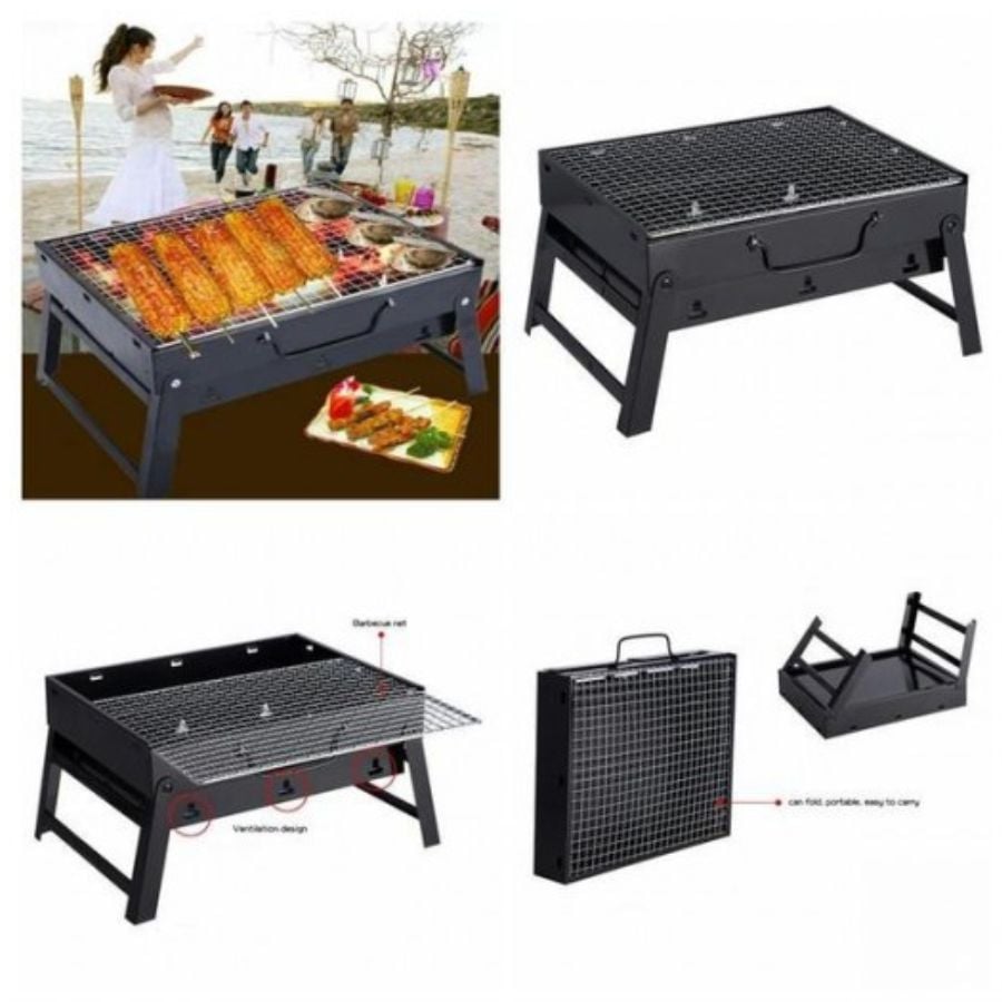 MINI PARRILLA ASADOR PORTATIL PLEGABLE CAMPING - 3