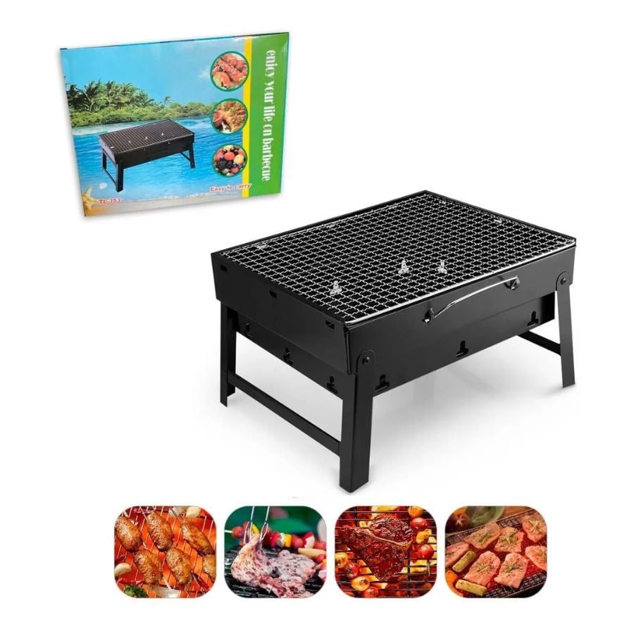 MINI PARRILLA ASADOR PORTATIL PLEGABLE CAMPING - 4