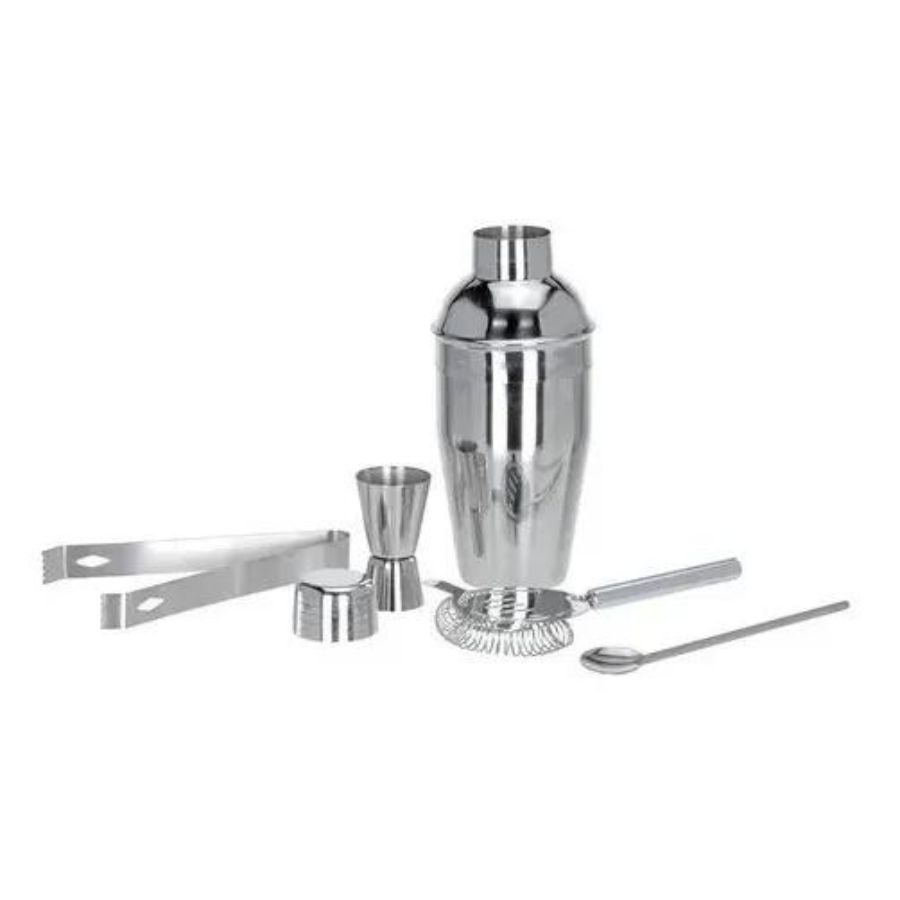 SET COCTELERO 5 PIEZAS DE ACERO INOXIDABLE TRAGOS COCTELES - 3