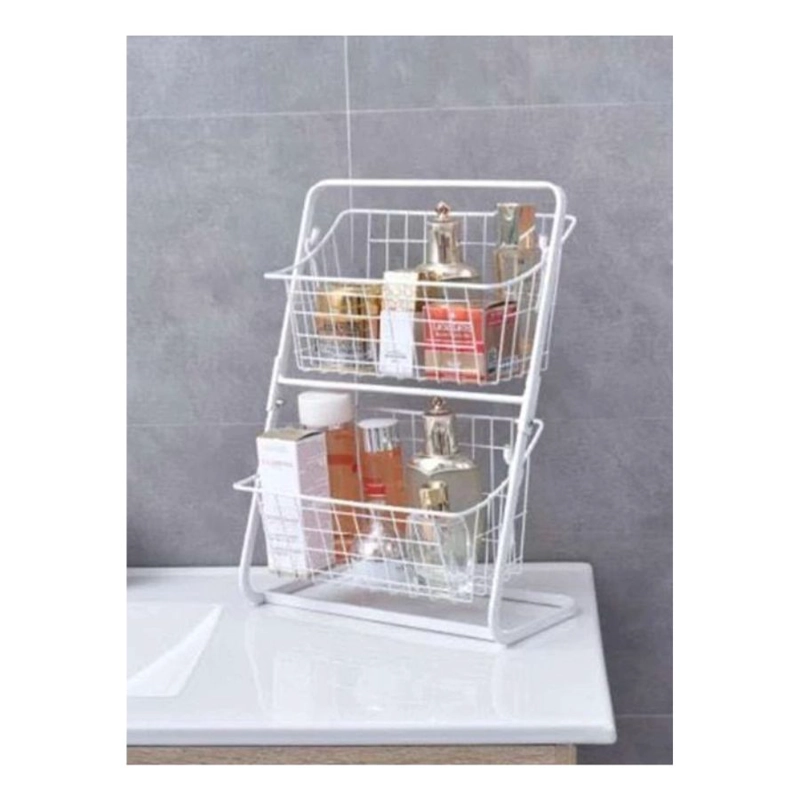 ORGANIZADOR DE COCINA MULTIFUNCIONAL 2 NIVELES BLANCO - 2