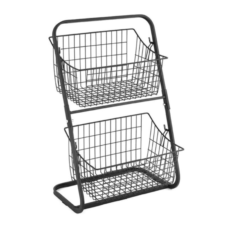 ORGANIZADOR DE COCINA MULTIFUNCIONAL 2 NIVELES NEGRO - 1
