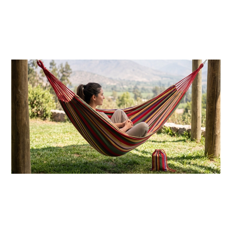 HAMACA CLICK VENTAS CAMPING O JARDIN 150X200CM MULTICOLOR - 3