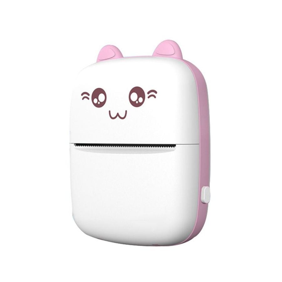 MINI IMPRESORA TÉRMICA PORTÁTIL GATITO BLUETOOTH ROSA - 1