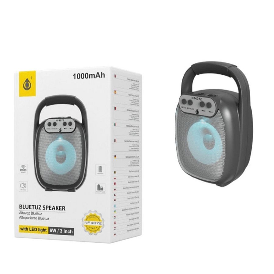 PARLANTE BLUETOOTH CLICK VENTAS 5.0 CON FUNCION TWS 6W CON LUZ LED NEGRO - 2