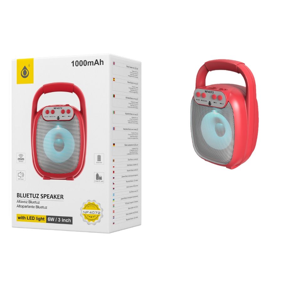PARLANTE BLUETOOTH CLICK VENTAS 5.0 CON FUNCION TWS 6W CON LUZ LED ROJO - 2