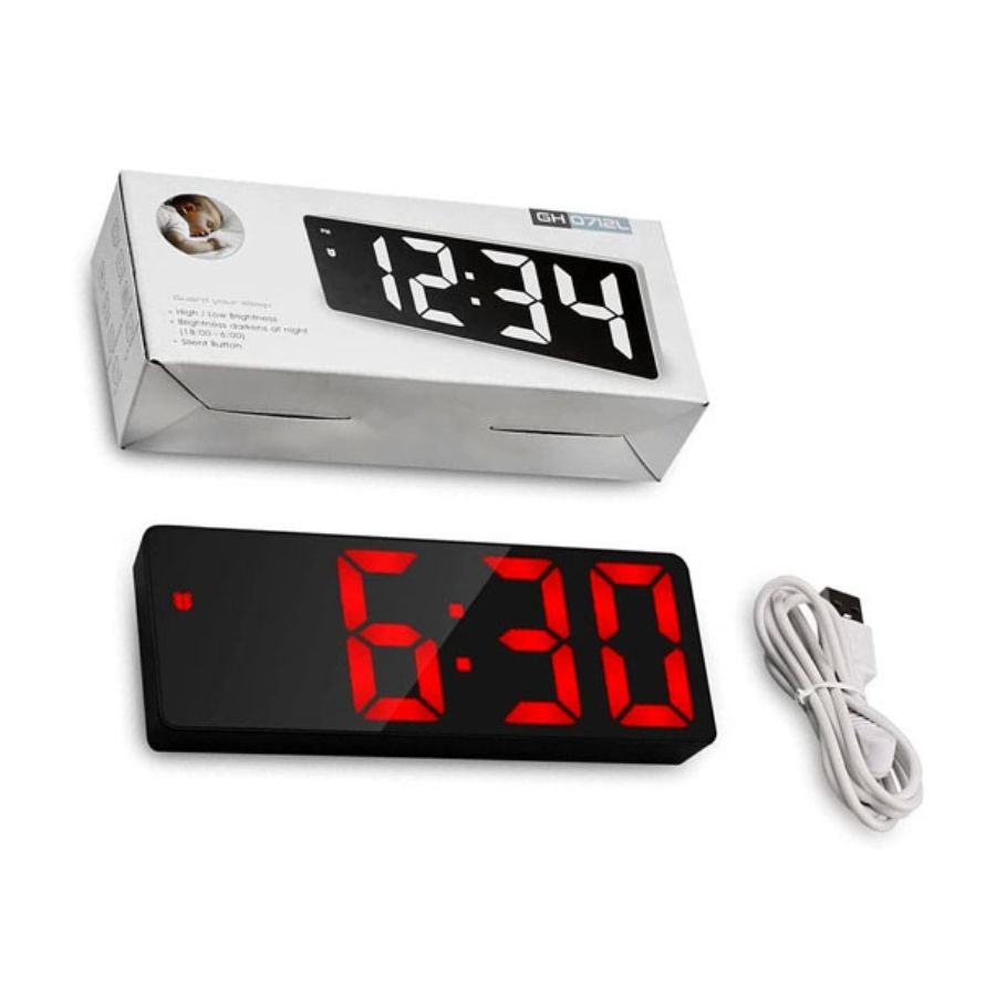 RELOJ DESPERTADOR DIGITAL LUZ ROJA - 2