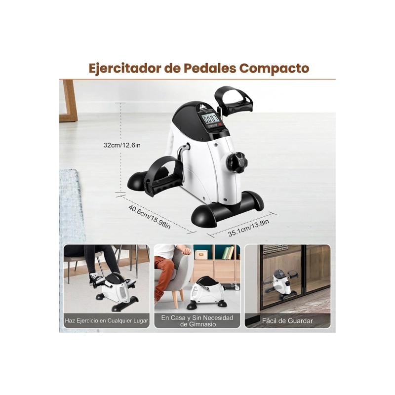MINI BICICLETA ESTATICA PEDALERA CON PANTALLA LCD - 4