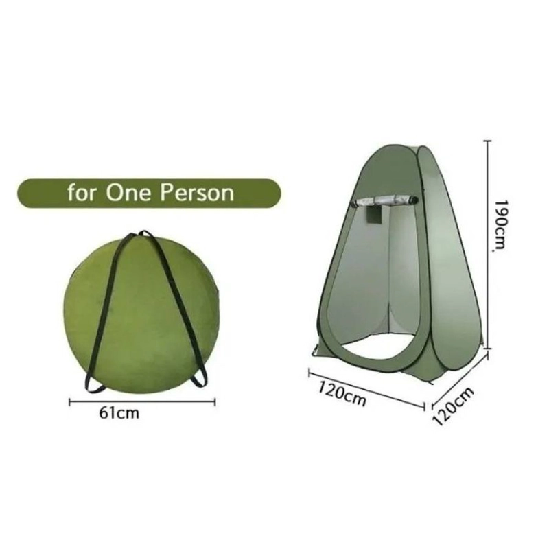 CARPA CLICK VENTAS CASETA BAÑO VESTIDOR PORTATIL CAMPING VERDE - 3