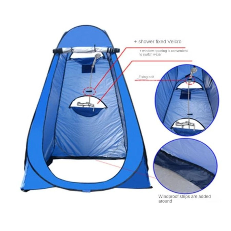 CARPA CLICK VENTAS CASETA BAÑO VESTIDOR PORTATIL CAMPING AZUL - 3