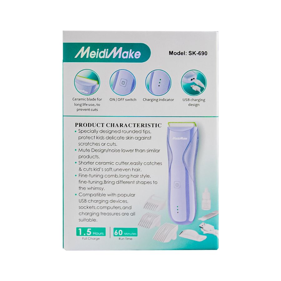 MAQUINA DE CORTAR PELO CLICK VENTAS PARA BEBE MEIDI MAKE RECARGABLE - 2
